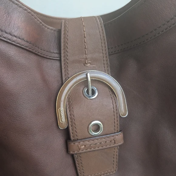 COACH Leather Lynn Soho Purse Hobo Shoulder Bag F 17092 Brown leather - Picture 12 of 16